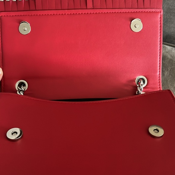 Faux Leather Crossbody Bag with Silver Details - Picture 6 of 7